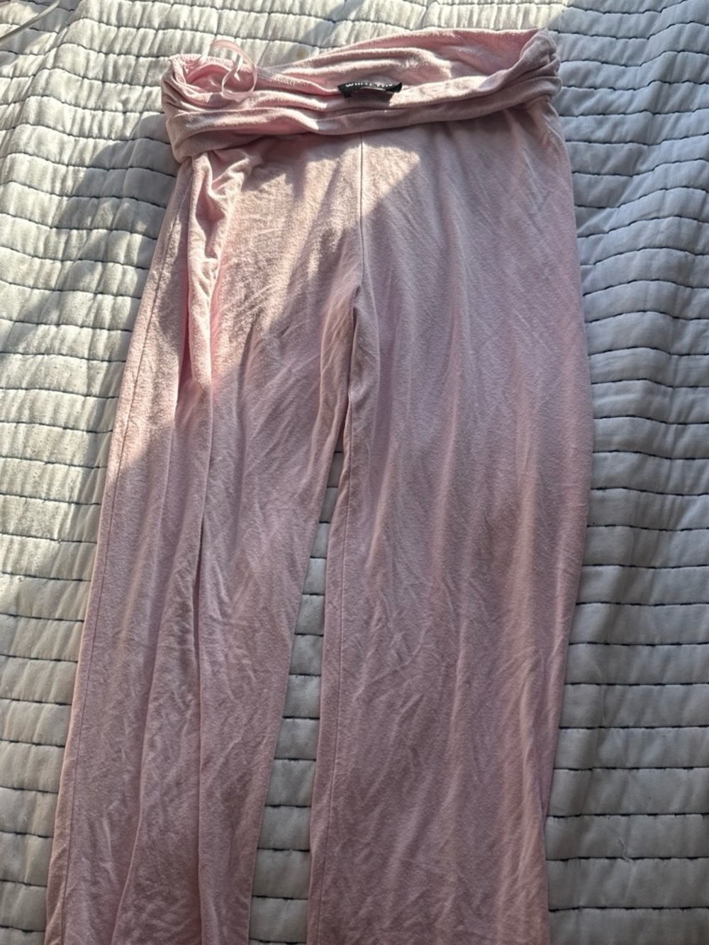 White Fox Soft Pink Women's Lounge Foldover Pants